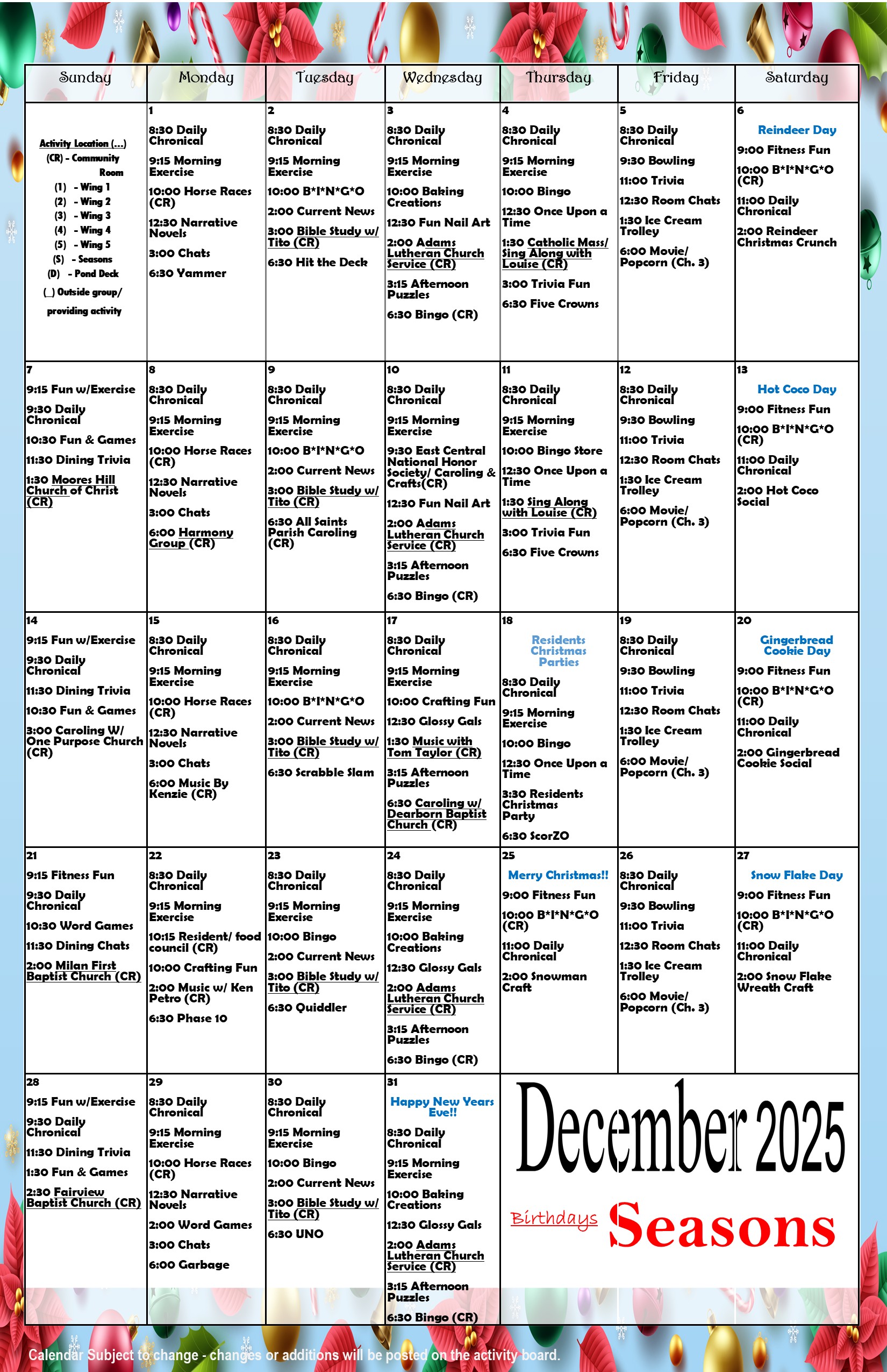 DecemberSeasons 2025